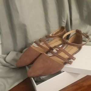 NEW BUCKLE STRAP POINTY TOE FLAT - WIDE WIDTH